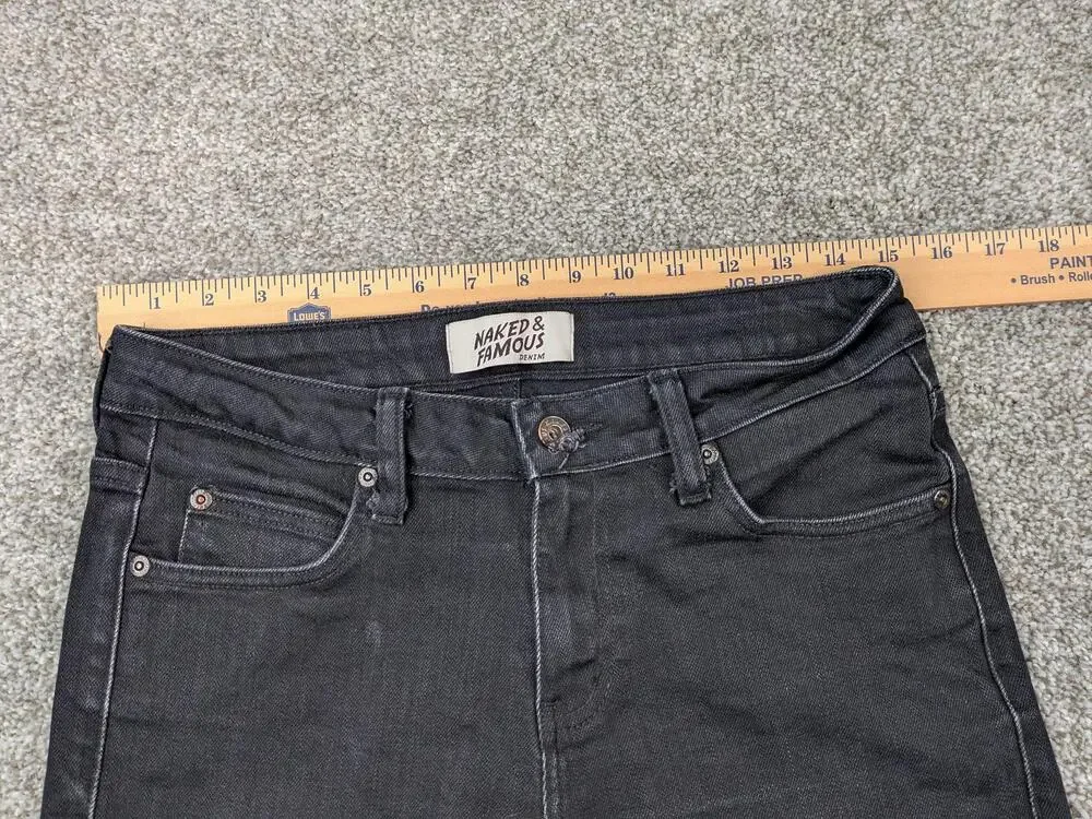 Naked & Famous Denim Jeans Mens 31 Black Super Skinny Guy Power Stretch 013010